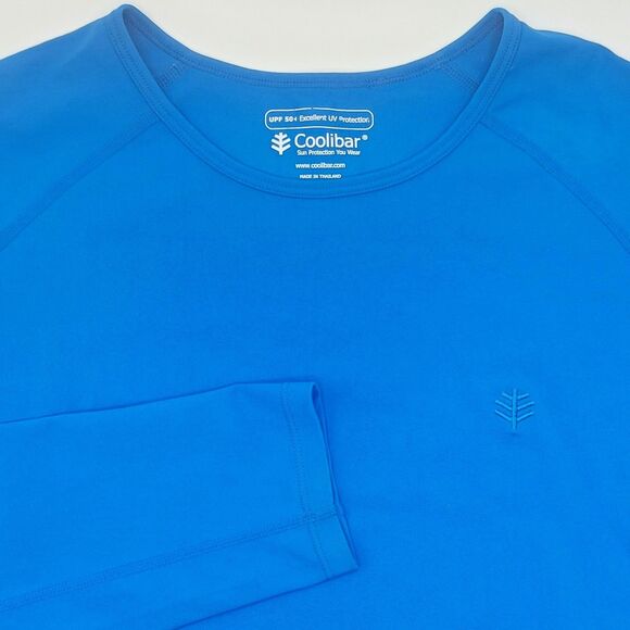 Coolibar Hightide Long Sleeve Swim Shirt Women's XL UPF 50+ Beach Blue 03273 - Picture 1 of 9